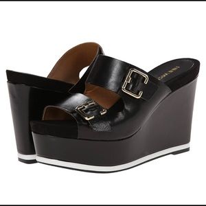 Worn once! platform wedge NINE WEST sandal